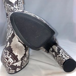 Snake Skin Platform Bootie